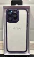 Прозрачный противоударный армированный чехол Kwi-ni original для iPhone 14 Pro max фиолетовый